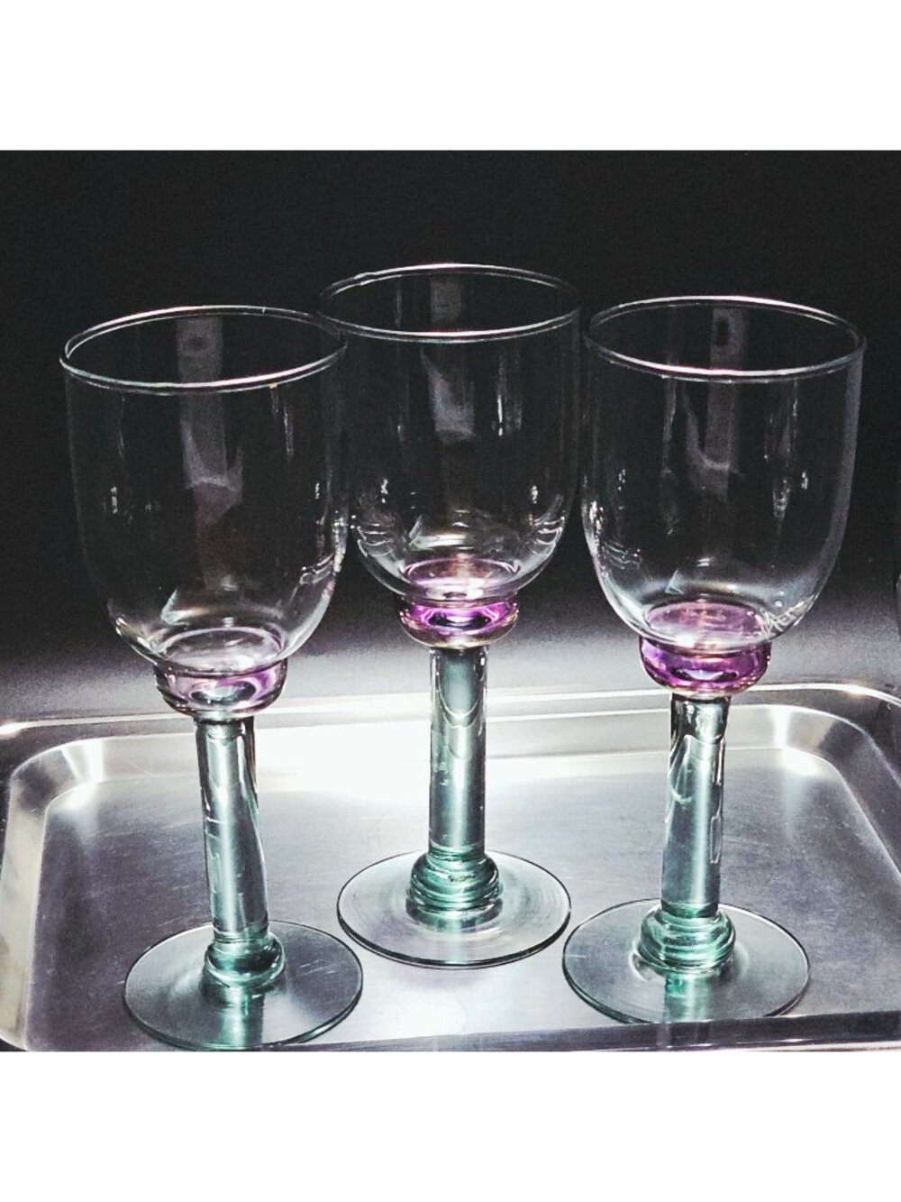 3 Pfaltzgraff Juniper Wine Glass 8.5" goblet  12oz